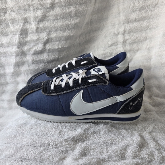 Nike Other - Nike Classic Cortez Nylon Trainers 807472-410 Obsidian Blue/White, Sz 8 Women's